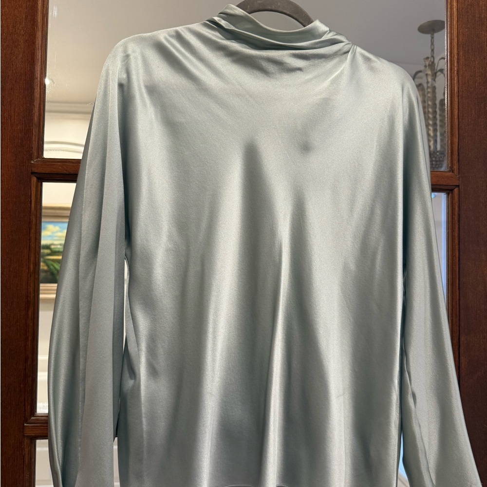 Vince Soft Green Silk Top- NWOT
